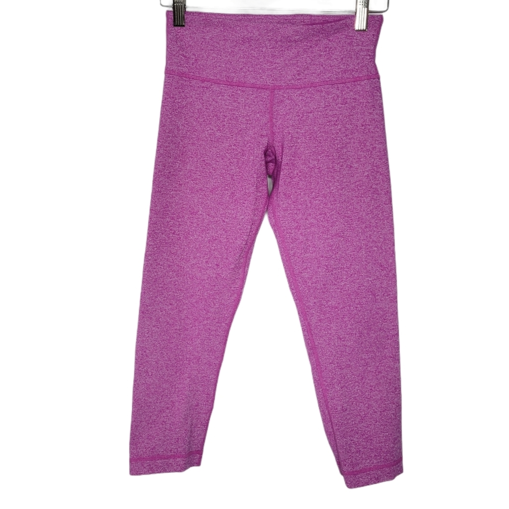 Lululemon Heather Pink Cropped Leggings